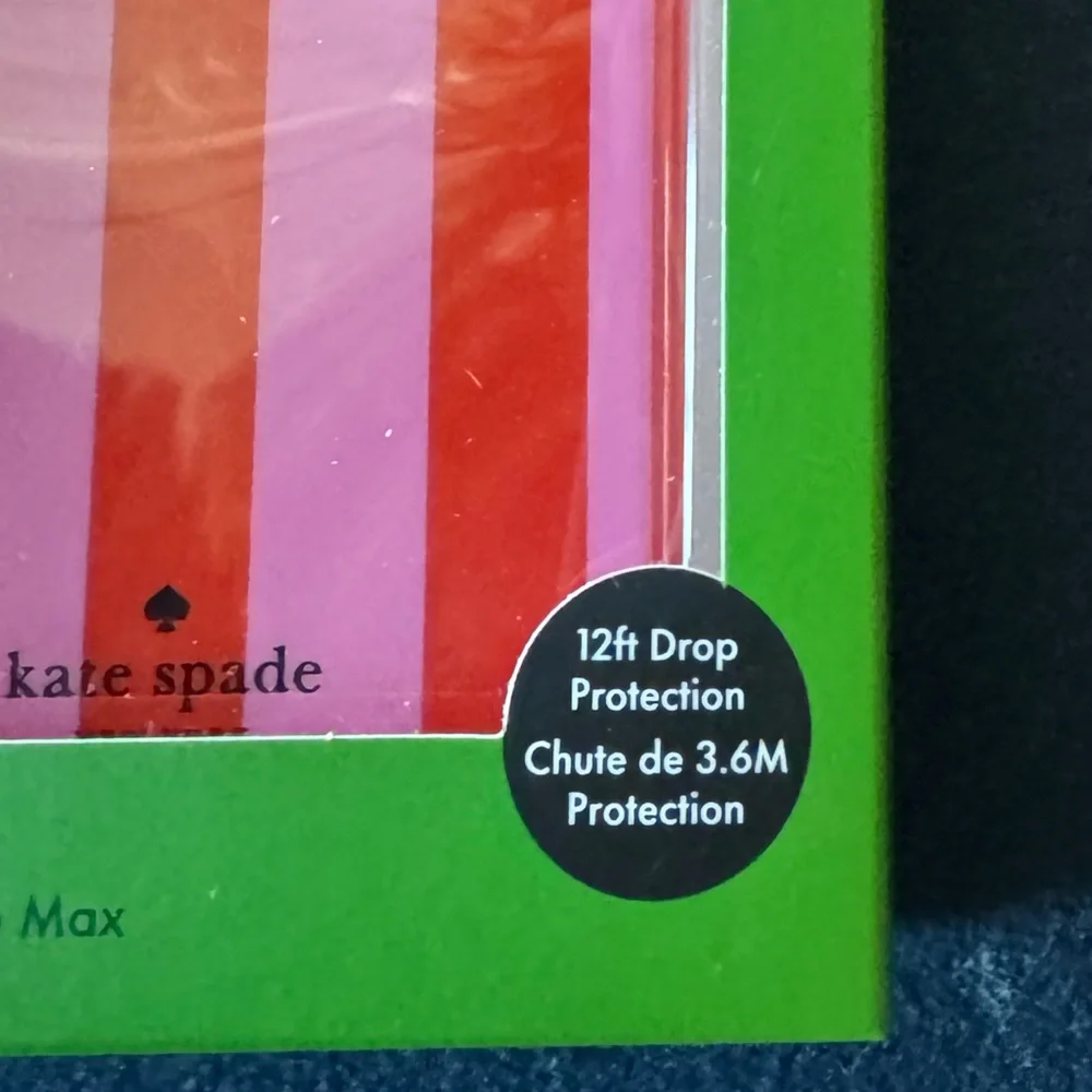 Kate ♠️ Spade Pink and Red Striped iPhone 17 pro max case, MagSafe compatible🩷❤️